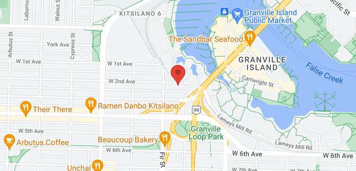 map of 501 1540 W 2ND AVENUE